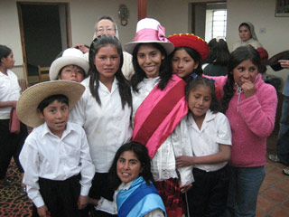 Ana Dodson with Peruvians