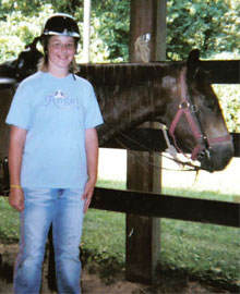 Julia with horse