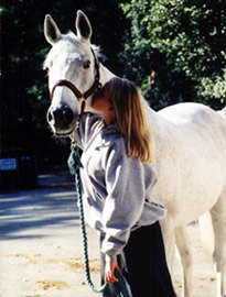 Margaret Whitney with her horse