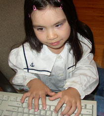 Adora Svitak typing